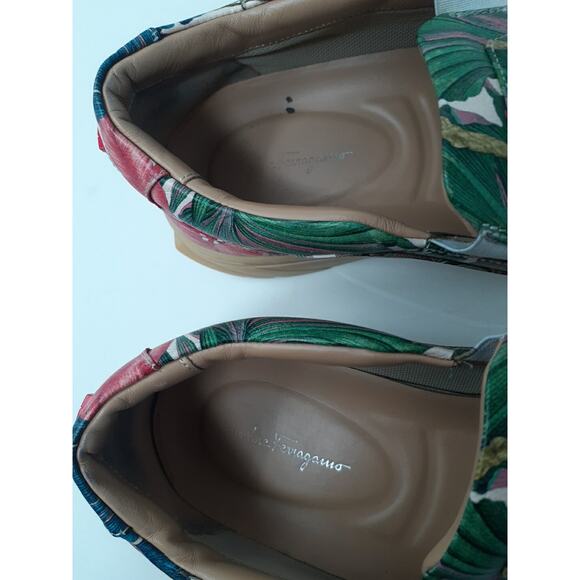 Salvatore Ferragamo Tropical Print Slip-On Sneakers - Picture 9 of 12